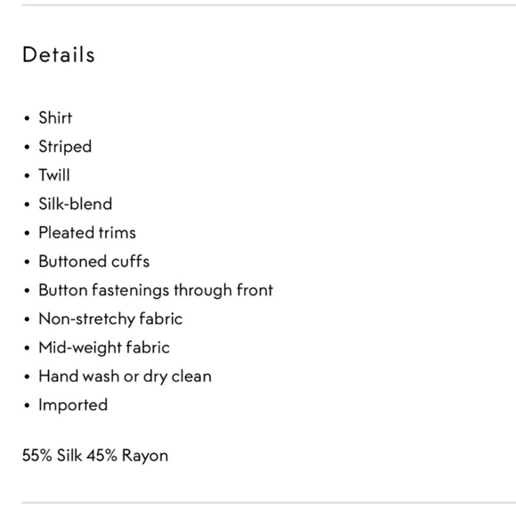 Vince Striped Silk Blend Twill Shirt Cream Black Excellent Size XS - Picture 8 of 12